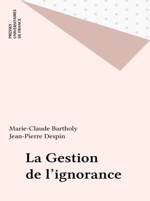 cover image of La Gestion de l'ignorance